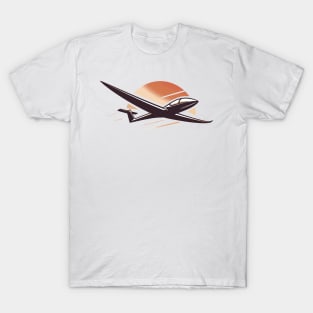 Glider Sailplane Biplane aerial floating soaring T-Shirt